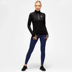 Black Long Sleeved Zip Top