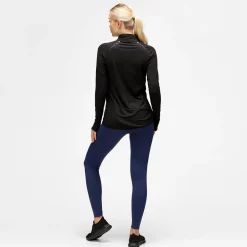 Black Long Sleeved Zip Top