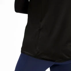 Black Long Sleeved Zip Top