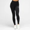 Black Ribbed Seamless Leggings