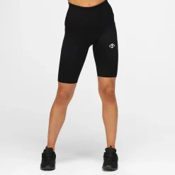 Black Ribbed Seamless Shorts