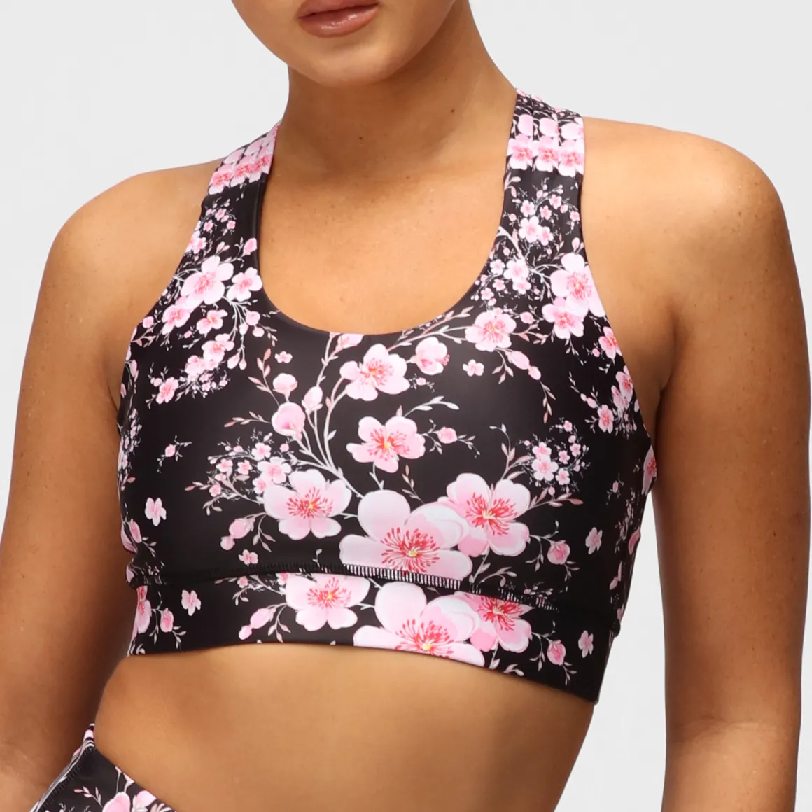 Blossom Noir Cross Back Bra