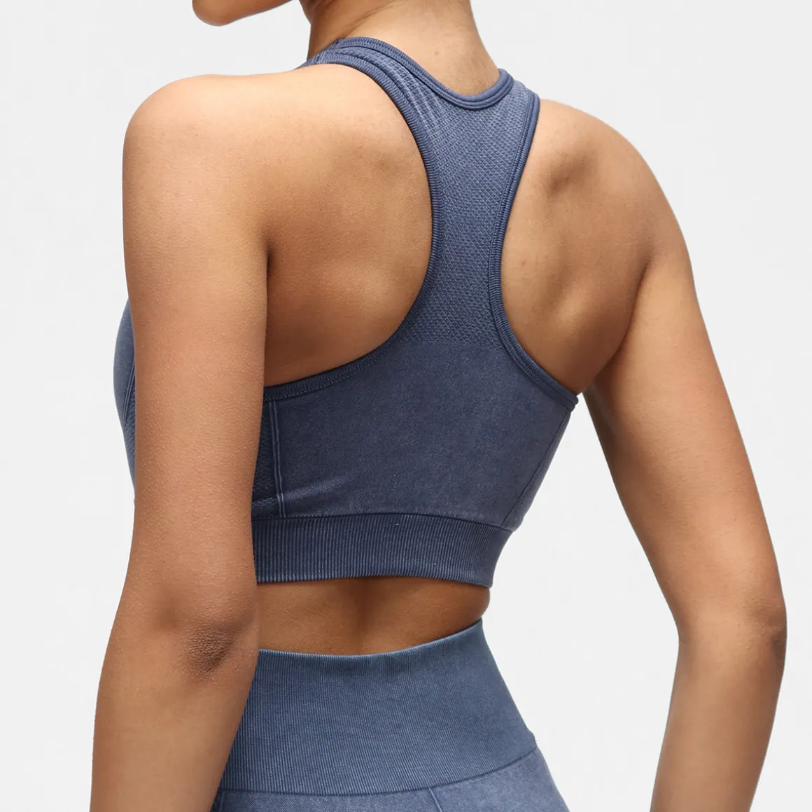 Blue Denim Seamless Bra