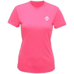 Bright Pink Diamond Ladies Technical T-Shirt