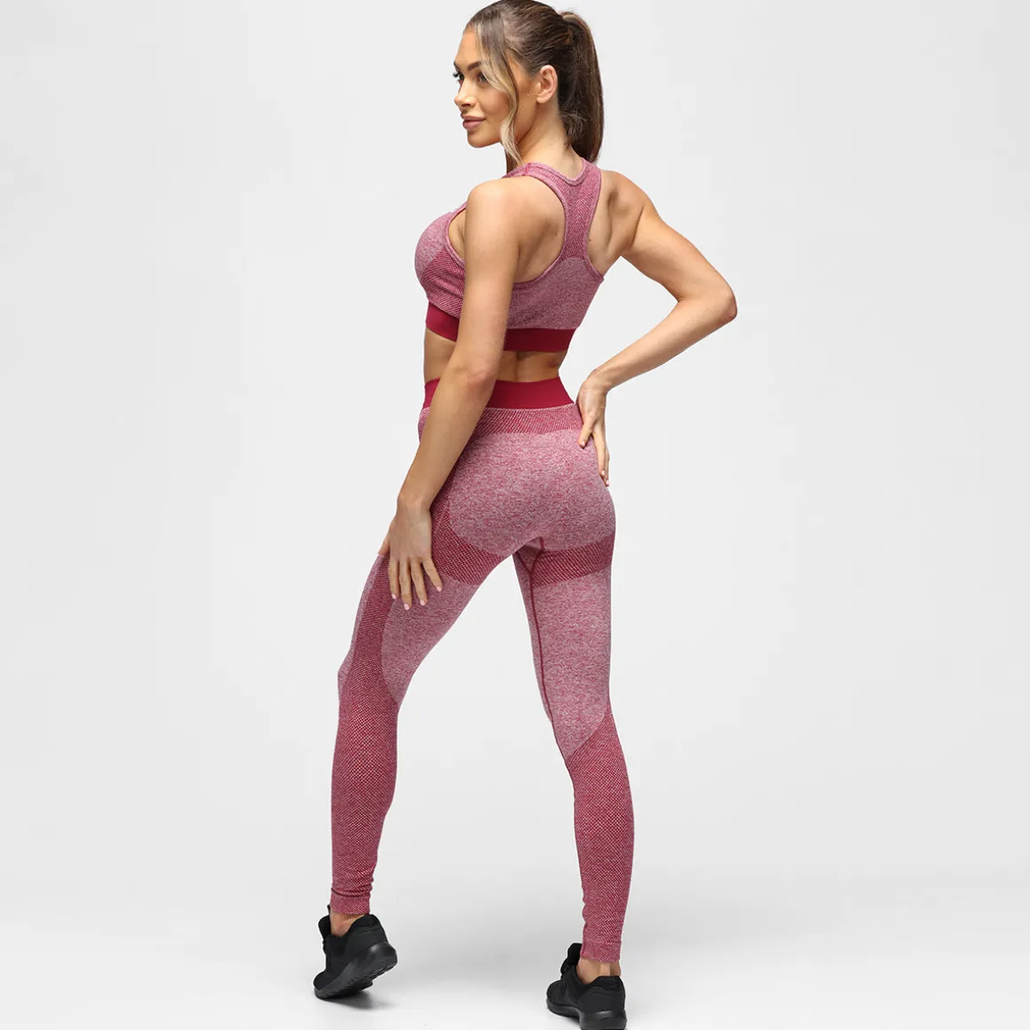 Burgundy Seamless Leggings
