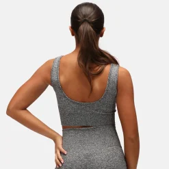 Charcoal Ribbed Seamless Bra