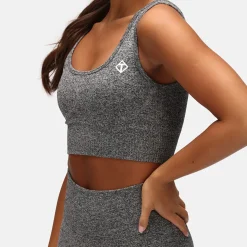 Charcoal Ribbed Seamless Bra