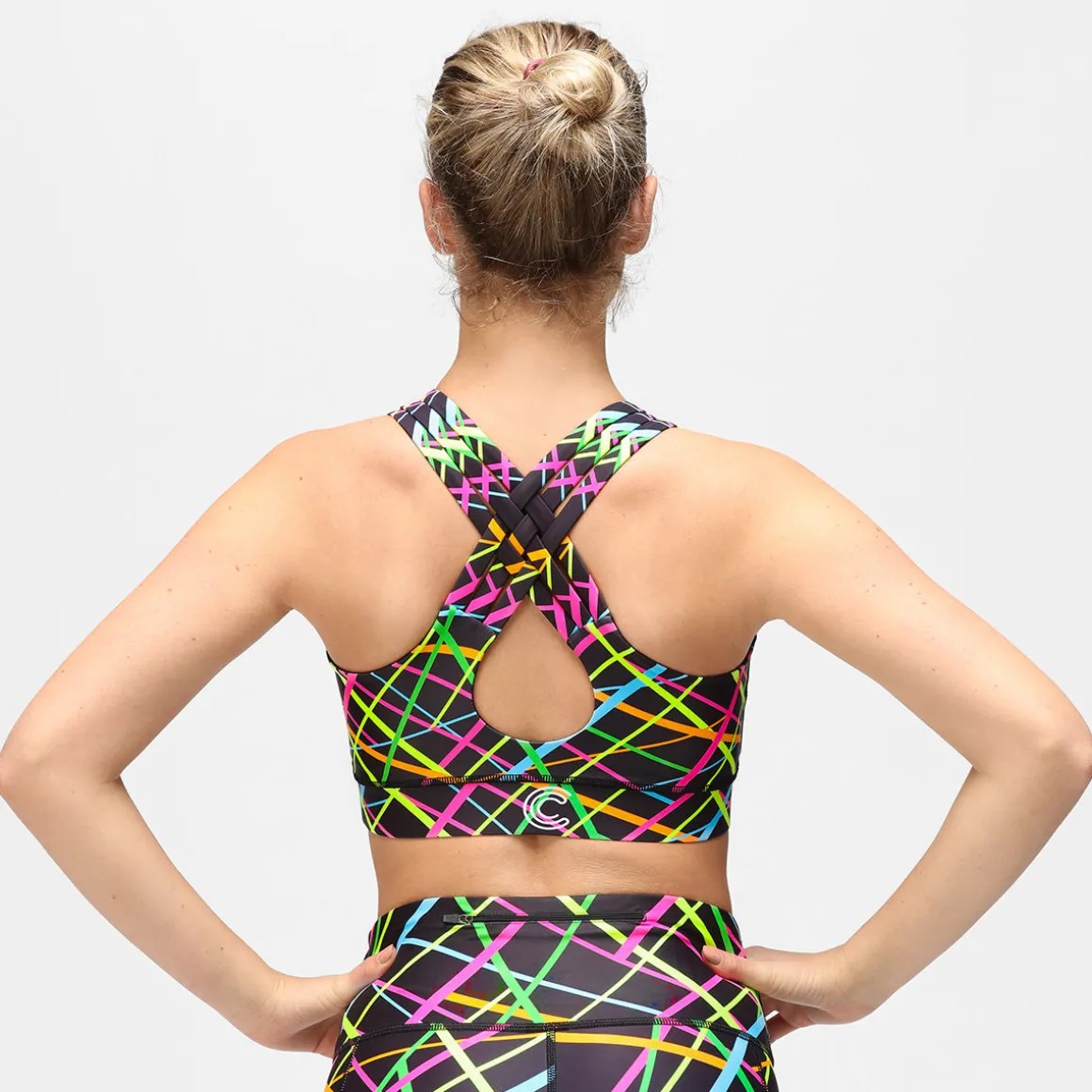Clubbercise Neon Beam Cross Back Bra
