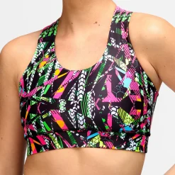 Clubbercise Retro Raver Cross Back Bra