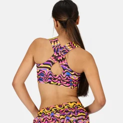 Coral Waves Cross Back Bra
