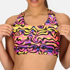 Coral Waves Cross Back Bra
