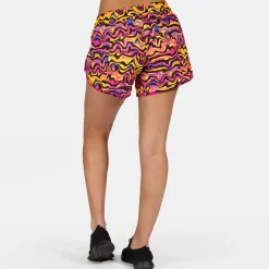 Coral Waves Loose Fit Workout Shorts