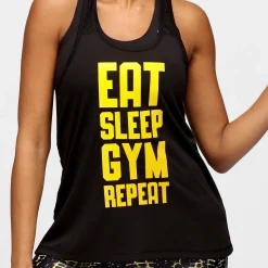 Eat Sleep Gym Repeat Mesh Racerback Vest