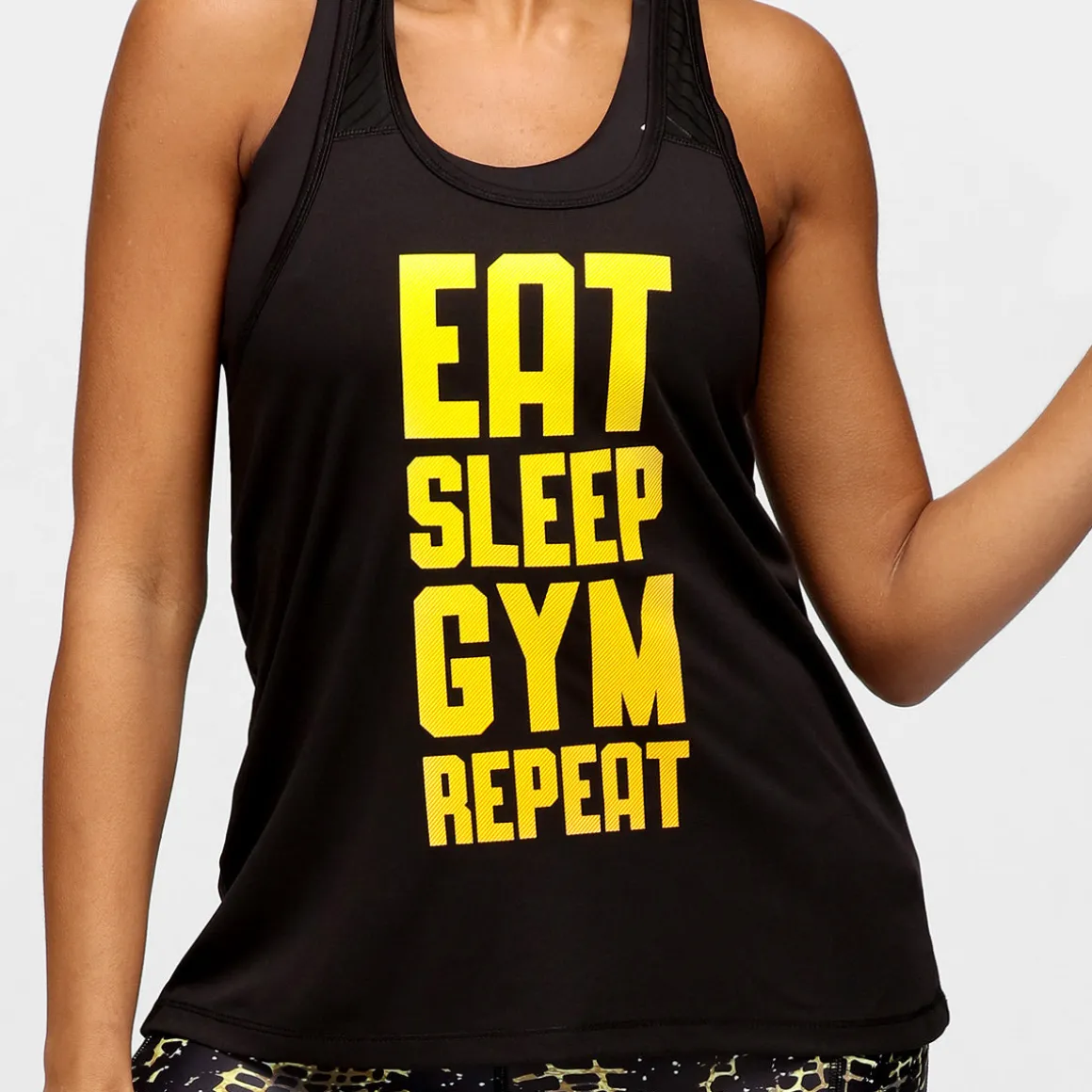 Eat Sleep Gym Repeat Mesh Racerback Vest