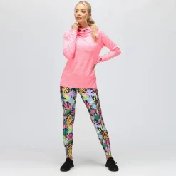 Electric Pink Cowl Neck Hoodie