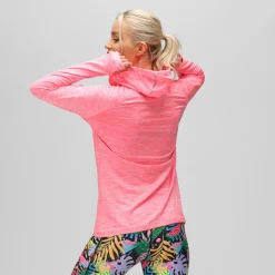 Electric Pink Cowl Neck Hoodie