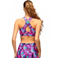 Flamboyant Feathers Cross Back Bra
