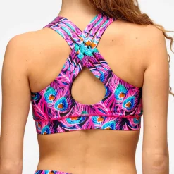 Flamboyant Feathers Cross Back Bra