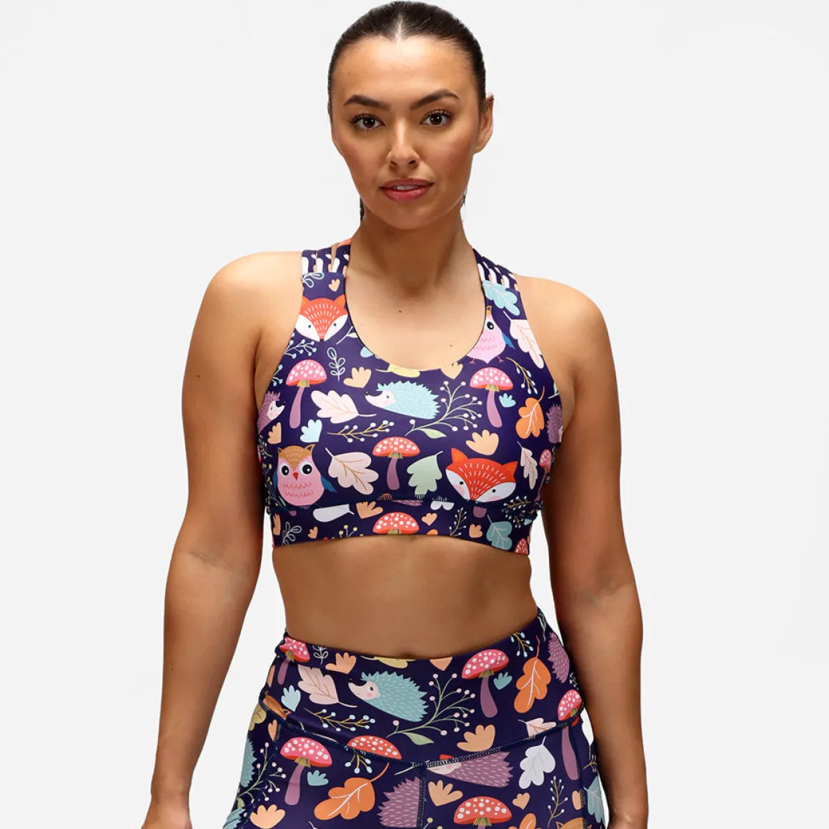 Forest Friends Cross Back Bra