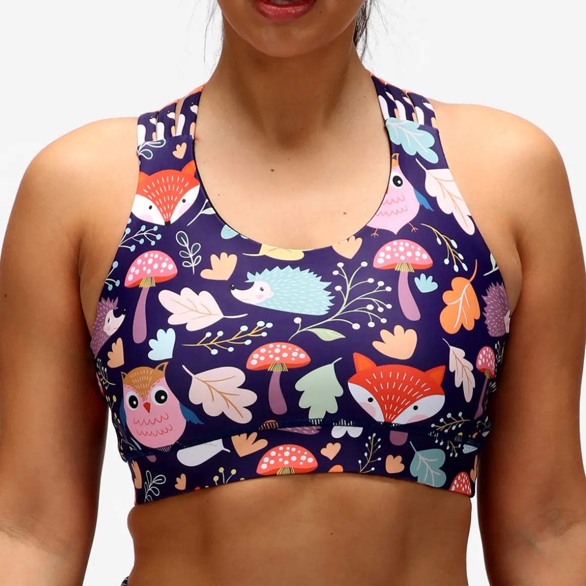 Forest Friends Cross Back Bra