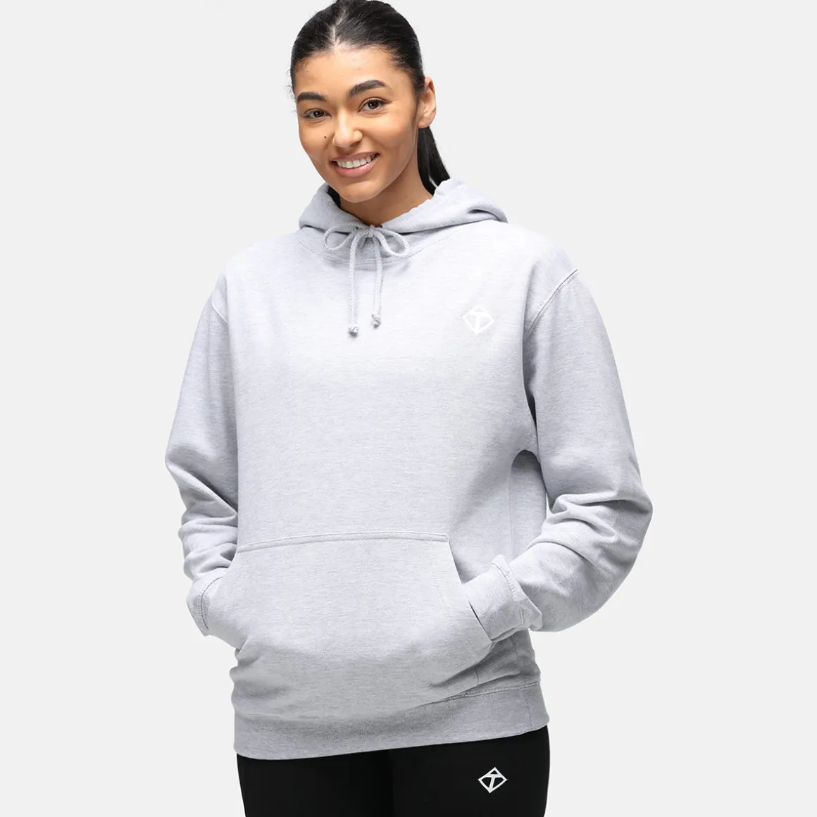 Heather Grey Diamond Hoodie