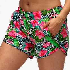 Hibiscus Loose  Fit Workout Shorts