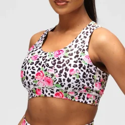Jungle Rose Cross Back Bra