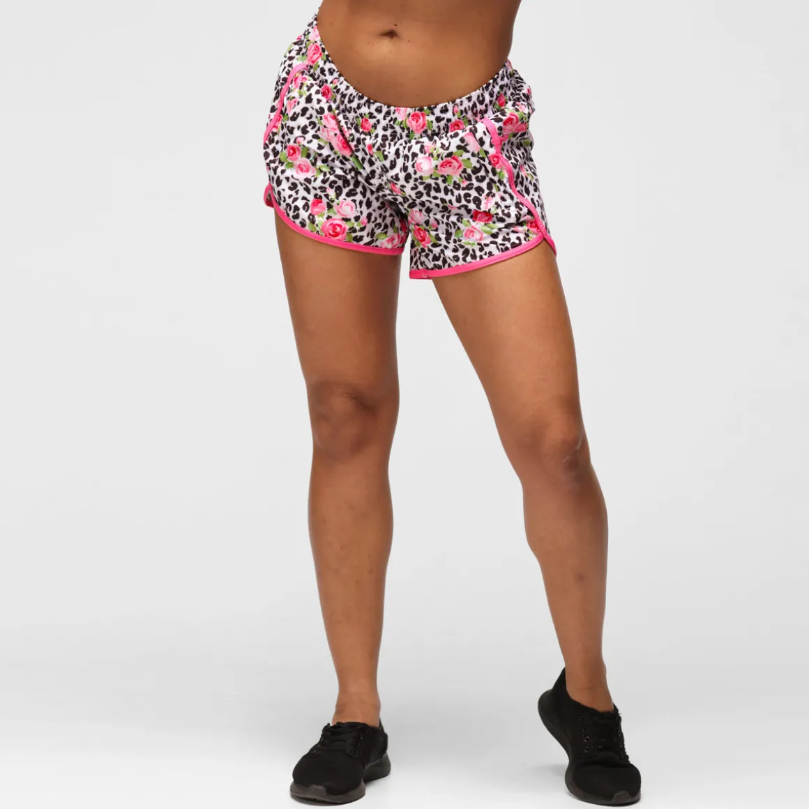 Jungle Rose Loose Fit Workout Shorts