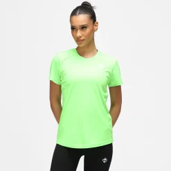 Lime Green Diamond Ladies Technical T-Shirt