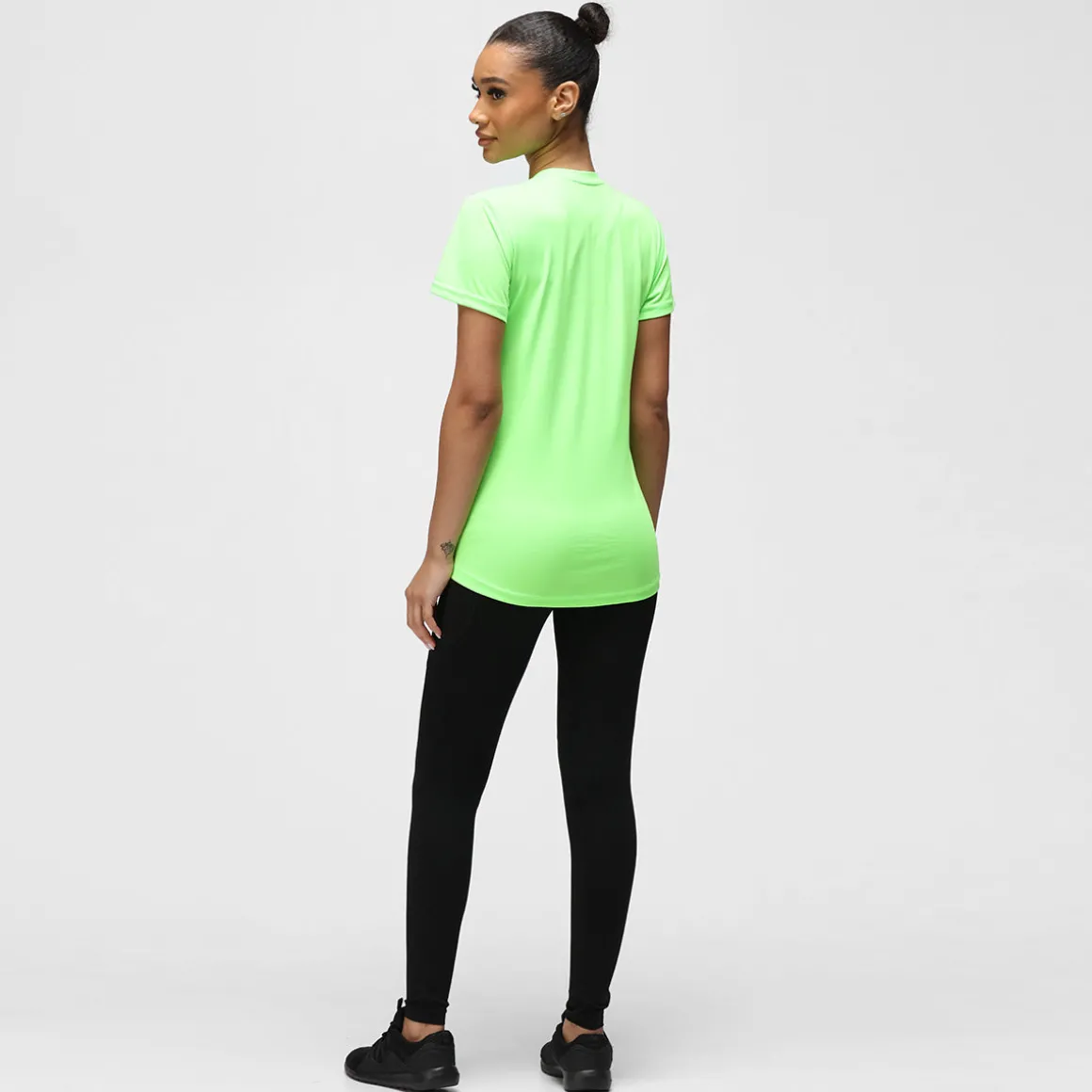Lime Green Diamond Ladies Technical T-Shirt