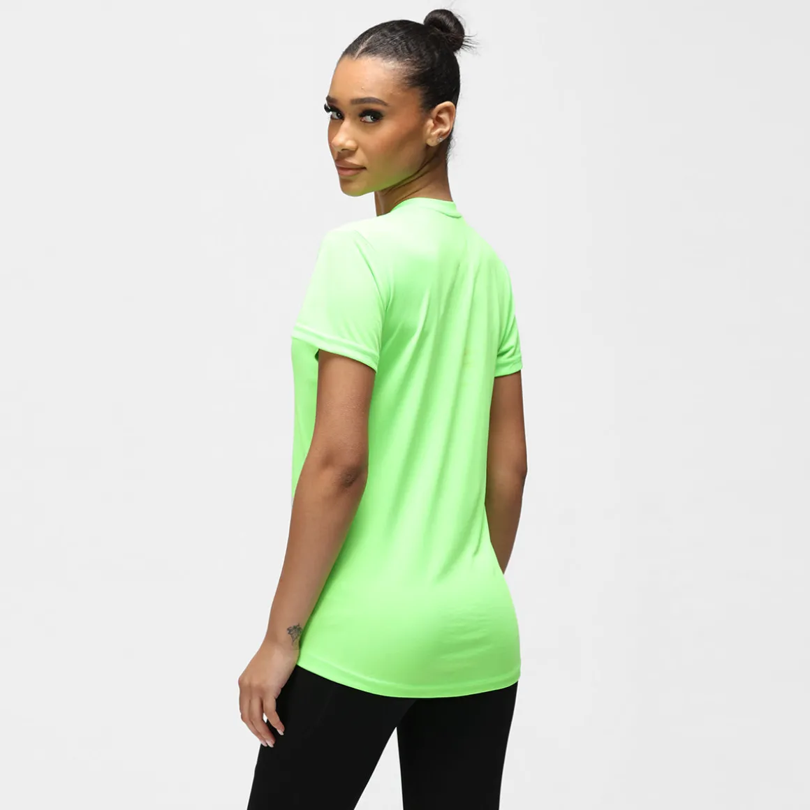 Lime Green Diamond Ladies Technical T-Shirt