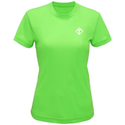 Lime Green Diamond Ladies Technical T-Shirt