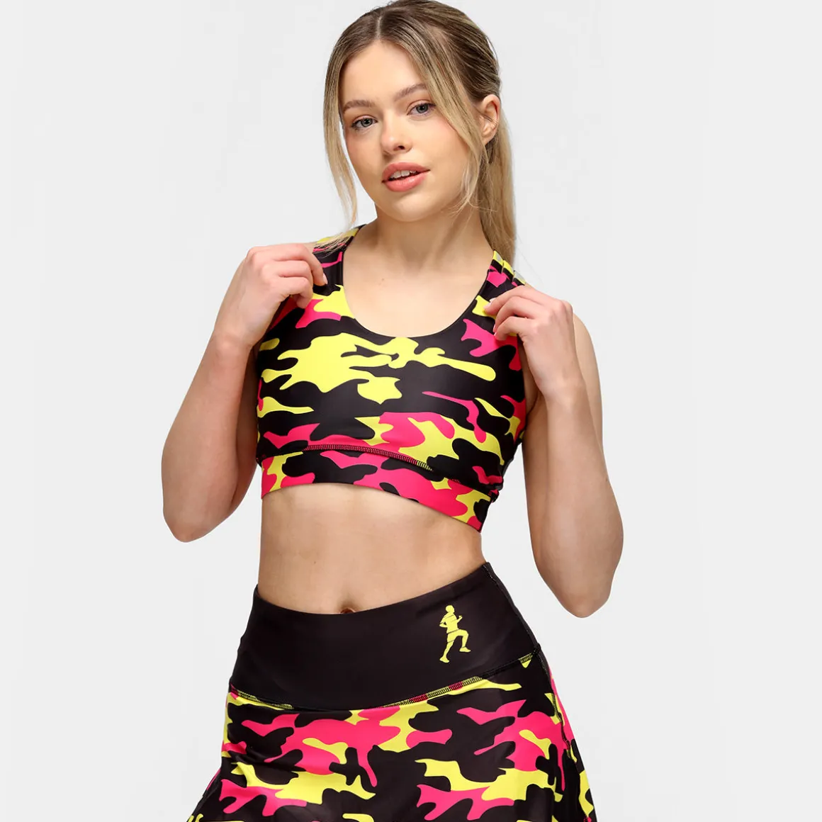 LLHM Landmarks Camo Cross Back Bra