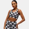 Monochrome Jigsaw Cross Back Bra