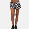 Monochrome Jigsaw Loose Fit Workout Shorts