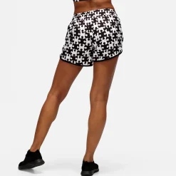 Monochrome Jigsaw Loose Fit Workout Shorts