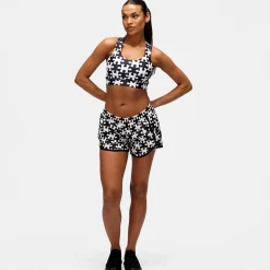 Monochrome Jigsaw Loose Fit Workout Shorts