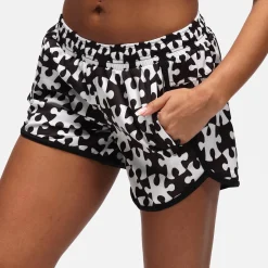 Monochrome Jigsaw Loose Fit Workout Shorts