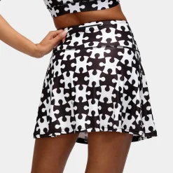 Monochrome Jigsaw Skort