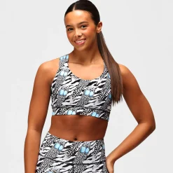 Monochrome Quill Cross Back Bra