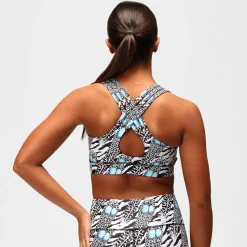 Monochrome Quill Cross Back Bra