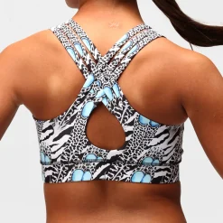 Monochrome Quill Cross Back Bra