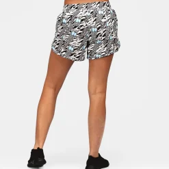 Monochrome Quill Loose Fit Workout Shorts