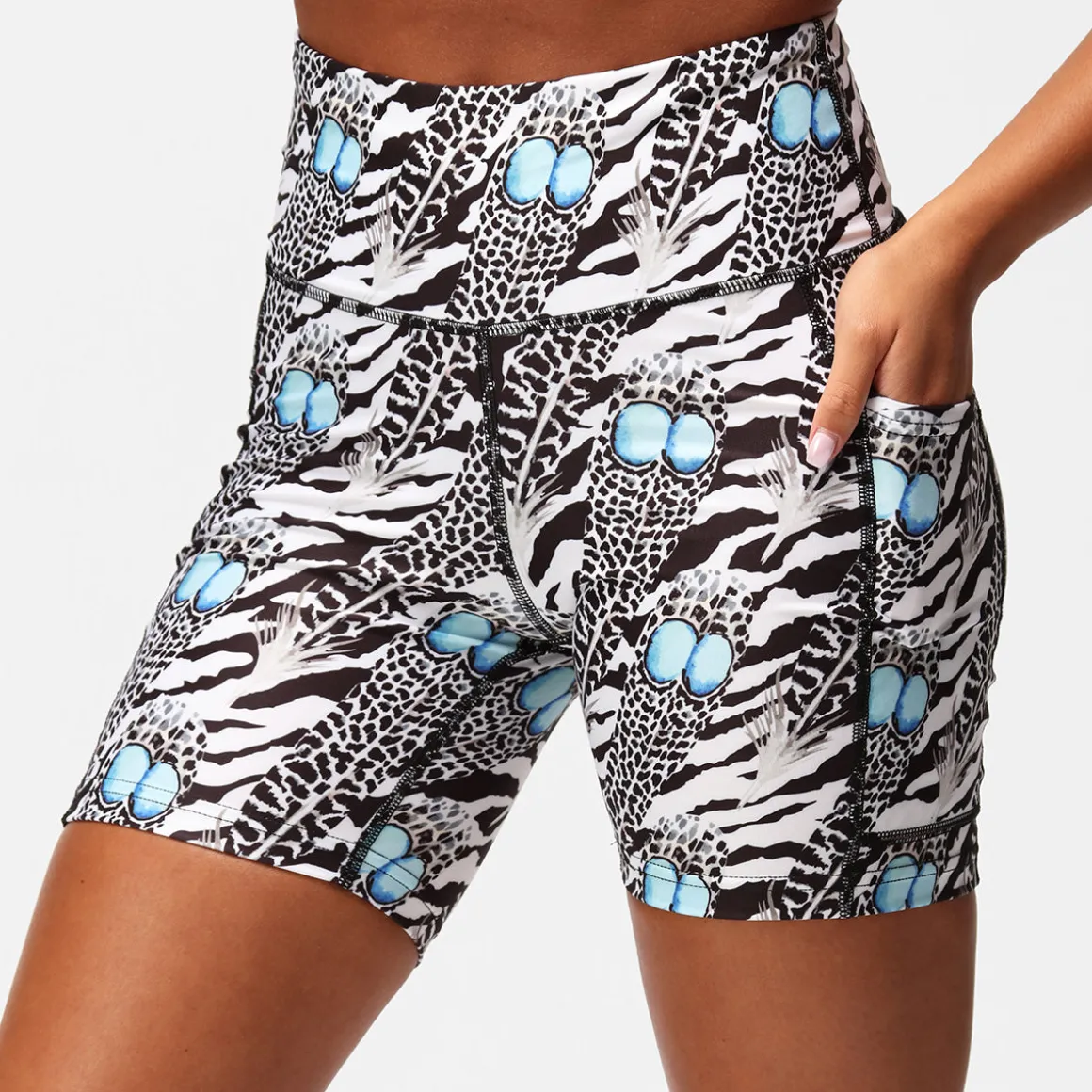 Monochrome Quill Running Shorts