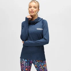 Navy Cowl Neck Hoodie