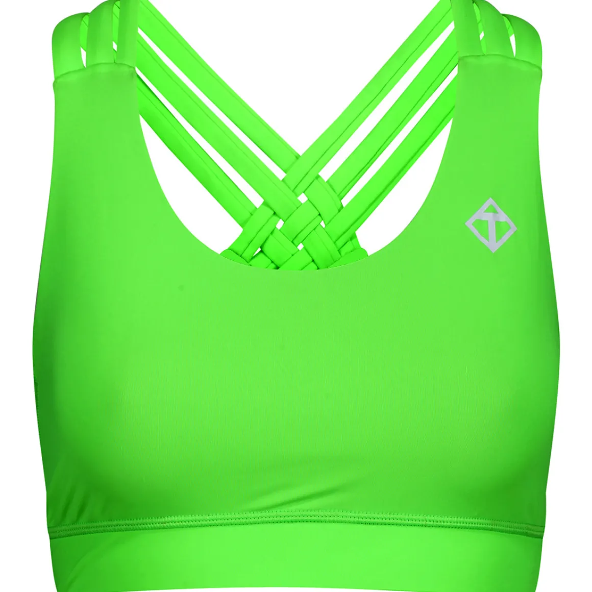 Neon Lime Cross Back Bra