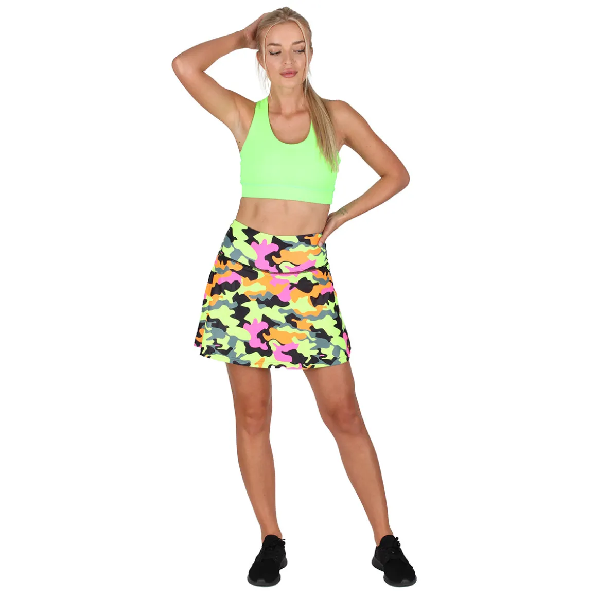 Neon Lime Cross Back Bra