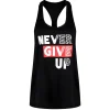 'Never Give Up' Mesh Racerback Vest