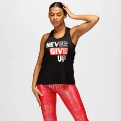 'Never Give Up' Mesh Racerback Vest