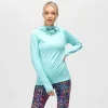 Ocean Blue Cowl Neck Hoodie